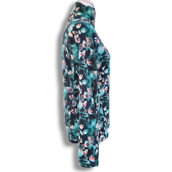 Columbia Floral Quarter Zip Fleece Pullover - Picture 2 of 7